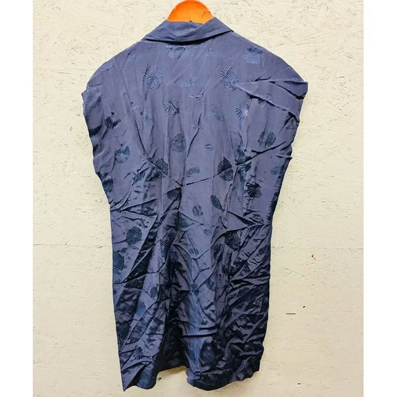 Vero Moda Shirt Dress Women's XL Navy Blue Button Front Casual Summer Mini - Picture 11 of 12